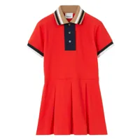 burberry kids robe polo - rouge