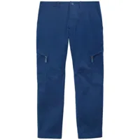burberry pantalon cargo à logo brodé - bleu