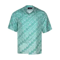 amiri x palm springs chemise en soie à logo imprimé - vert