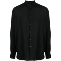 forme d'expression chemise en coton à manches longues - noir