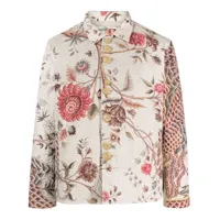 by walid veste en coton à fleurs - multicolore