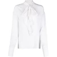 genny chemise à col lavallière - blanc