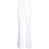 genny pantalon de tailleur à coupe évasée - blanc