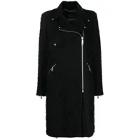 john richmond manteau valandin à détails effilochés - noir