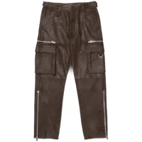 purple brand pantalon droit à poches cargo - marron