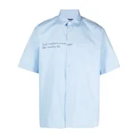 undercover chemise madness à slogan imprimé - bleu