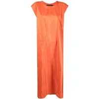sofie d'hoore robe évasée en soie à coupe mi-longue - orange
