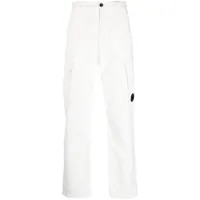 c.p. company pantalon droit à poches cargo - blanc