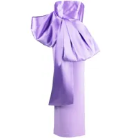 solace london robe longue maeve à nœud oversize - violet