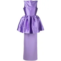 solace london robe longue alda à design péplum - violet