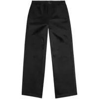 diesel pantalon droit p-jadd à taille élastiquée - noir