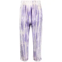 raquel allegra pantalon de jogging sunday à imprimé tie dye - violet