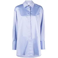 patou robe-chemise à coupe courte - bleu