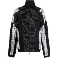 missoni veste zippée à motif zigzag - noir