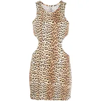 reina olga robe courte fled à imprimé léopard - tons neutres