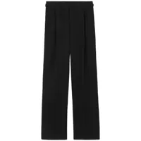 burberry pantalon droit à design plissé - noir