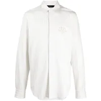 amiri chemise en coton à logo brodé - blanc