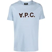 a.p.c. t-shirt vpc à logo floqué - bleu