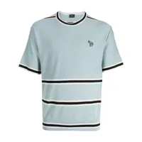 paul smith t-shirt zebra à rayures - bleu