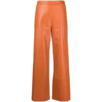 aeron pantalon chroma en cuir - orange