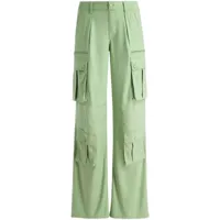 alice + olivia pantalon cargo joette à taille basse - vert
