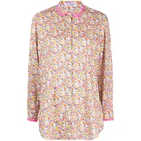 mc2 saint barth t-shirt en coton à fleurs - rose