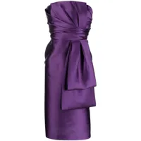 alberta ferretti robe mi-longue à détail de nœud - violet