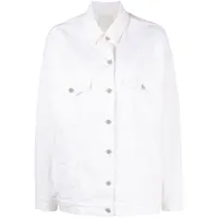 givenchy veste en jean à boutonnière - blanc
