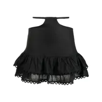 pnk minijupe à design superposé - noir