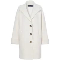 proenza schouler manteau boutonné à fini brossé - blanc