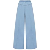 rosetta getty pantalon ample à taille nouée - bleu