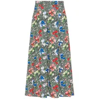 rosetta getty jupe longue plissée à fleurs - multicolore