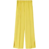 jil sander pantalon palazzo à taille élastique - jaune