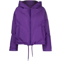 yves salomon veste matelassée à design bicolore - violet