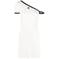 courrèges robe courte à patch logo - blanc