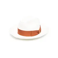 borsalino chapeau panama amedeo en paille - blanc