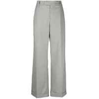 brunello cucinelli pantalon de costume à fermeture dissimulée - gris