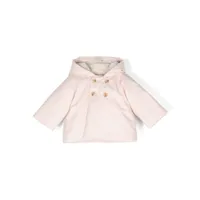 bonpoint manteau à patch logo - rose