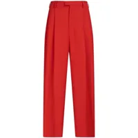 marni pantalon de tailleur tropical en laine - rouge