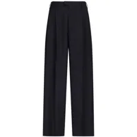 marni pantalon de tailleur tropical en laine - noir