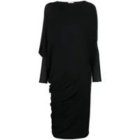 wolford robe mi-longue à design drapé - noir