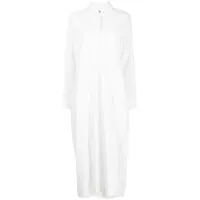 jil sander robe chemise en lin - blanc
