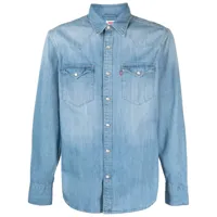 levi's chemise en jean à patch logo - bleu