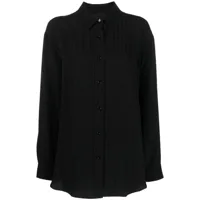 givenchy chemise en soie à logo imprimé - noir