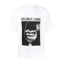 helmut lang t-shirt en coton à imprimé photographique - blanc
