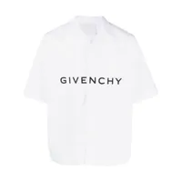 givenchy chemise à logo imprimé - blanc