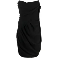 vivienne westwood robe drapée à détail de corset - noir