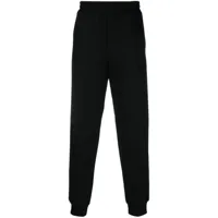 helmut lang pantalon de jogging en coton à logo imprimé - noir