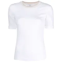 peserico t-shirt à col rond - blanc
