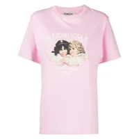 fiorucci t-shirt safety angels en coton - rose